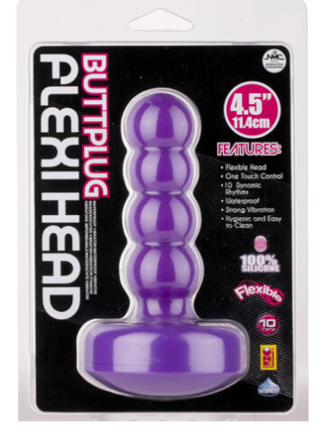 4.5 Inch Flexible Ribbed Vibrating | Butt Plug